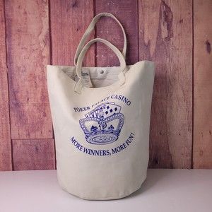 Worthy Stars Stripes Jumbo Bucket Bag Poker Palace Canvas Tote Summer Flag Large